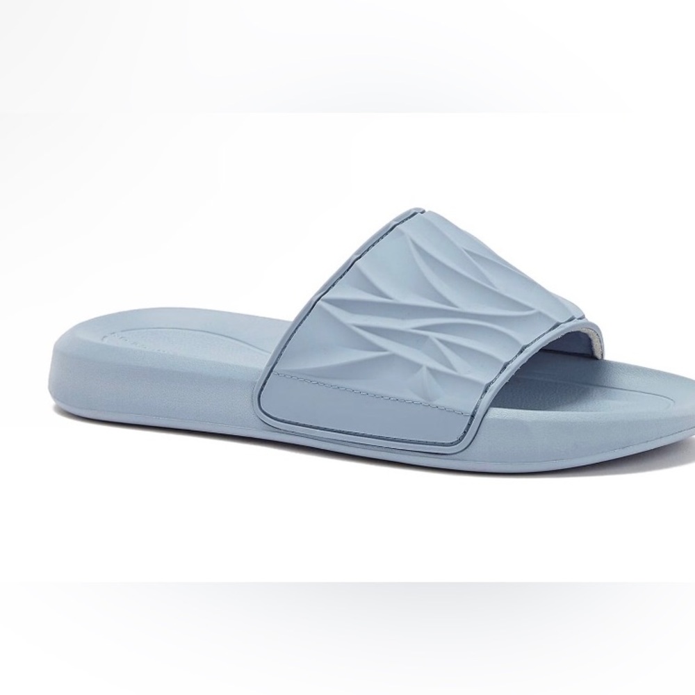 Mens NO BOUNDARIES Moulded Blue Slides Size 13 Slip On Casual Sandals New